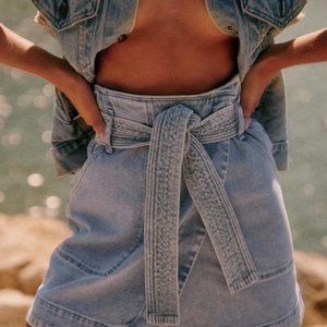 Sézane Leandra Skirt, FR36/US4, Bleach denim